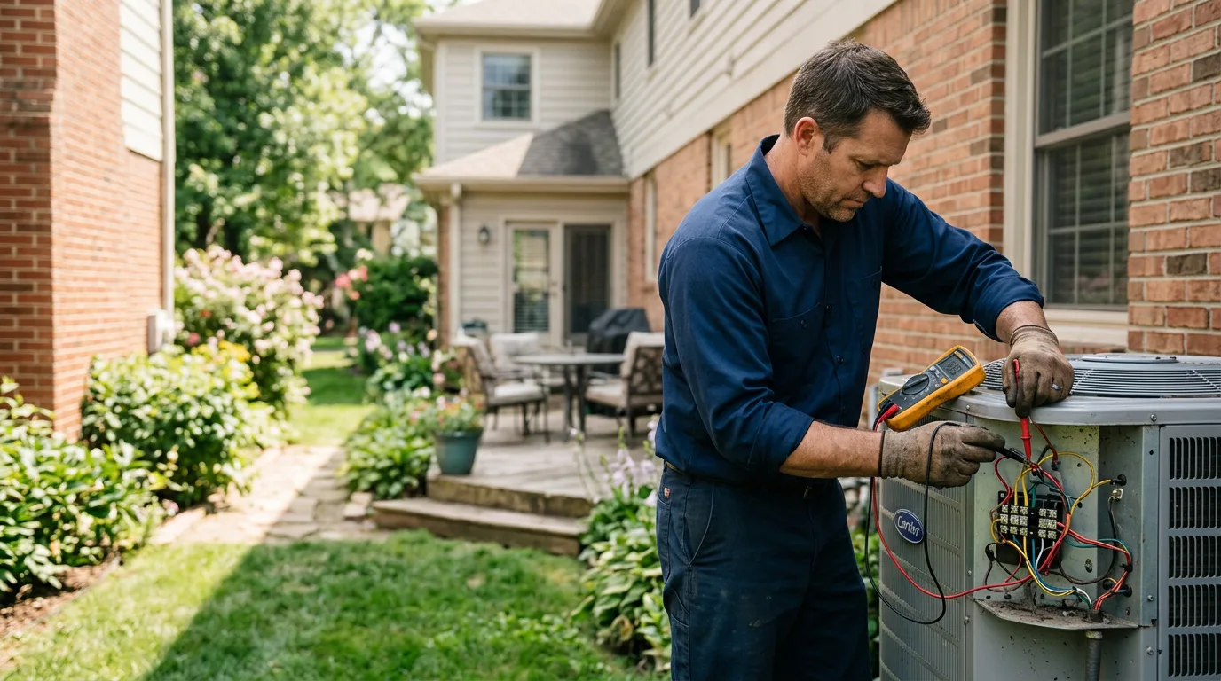 HVAC technician working near Hillsboro, AL